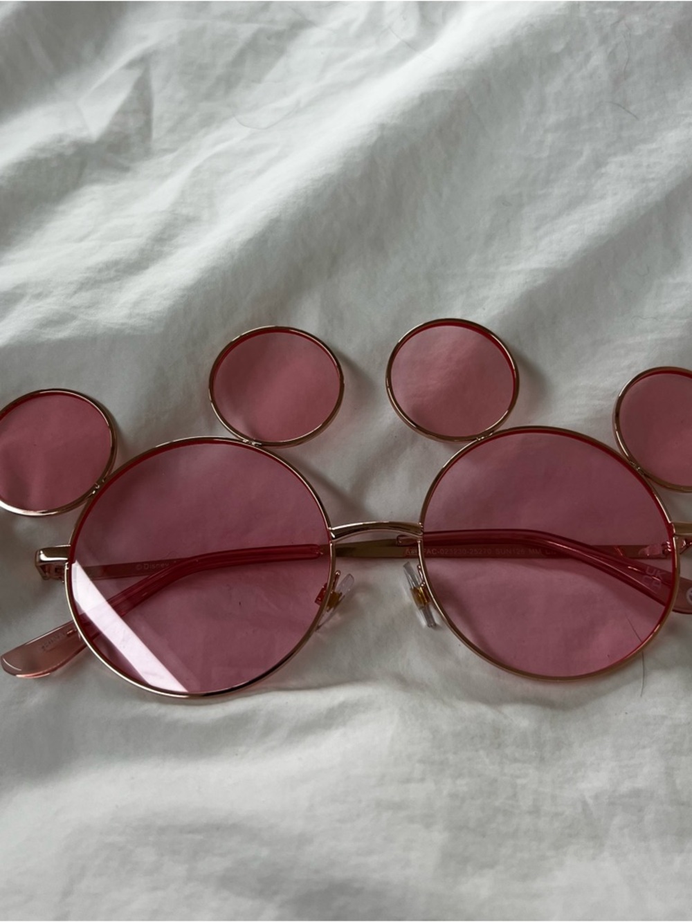 Round Pink Mickey Ear Sunglasses